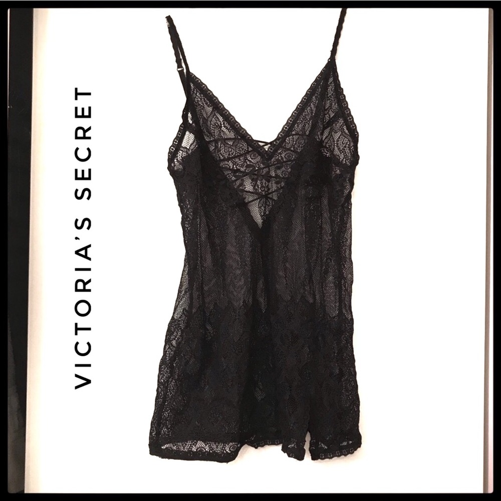 Victoria’s Secret Black Mesh Lace lingerie Small